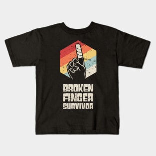 Survivor - Get Well Gift Fractured Broken Finger Kids T-Shirt